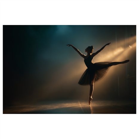 WANDBILD BALLERINA IM RAMPENLICHT - WANDBILDER FRAUEN - BILDER