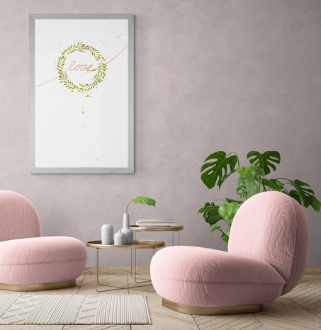 PLAKÁT S MINIMALISTICKÝM NÁPISEM LOVE - MOTIVY Z NAŠÍ DÍLNY - PLAKÁTY