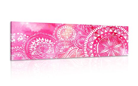 WANDBILD MANDALA ROSA AQUARELL - BILDER MIT FENG SHUI-MOTIVEN - BILDER