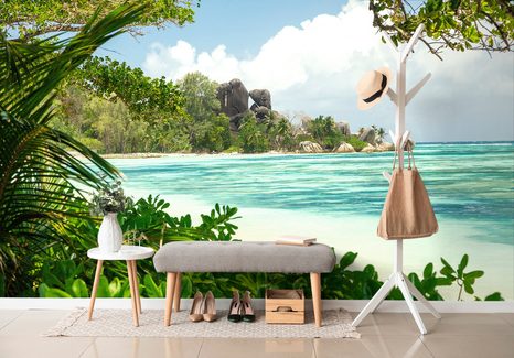 FOTOTAPETA NÁDHERNÁ PLÁŽ NA OSTROVĚ LA DIGUE - TAPETY PŘÍRODA - TAPETY