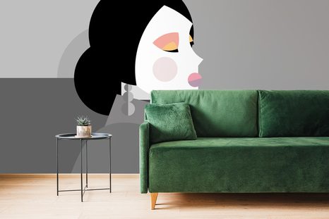 CARTA DA PARATI AUTOADESIVA – DONNA SCONOSCIUTA DALL'ESTREMO ORIENTE - CARTA DA PARATI AUTOADESIVE - CARTA DA PARATI