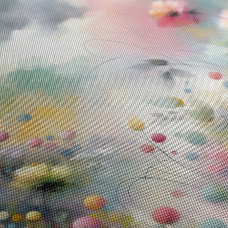 WANDBILD BUNTE BLUMEN IN AQUARELL - BILDER BLUMEN - BILDER