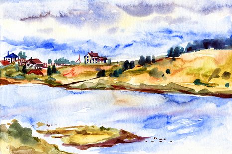 TAPETA AKVARELOVÁ VESNIČKA - TAPETY PŘÍRODA - TAPETY