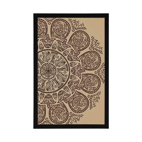 PLAKÁT MANDALA S ABSTRAKTNÍM PŘÍRODNÍM VZOREM - FENG SHUI - PLAKÁTY