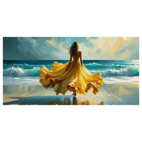 WANDBILD SONNENUNTERGANG UND MEER - WANDBILDER FRAUEN - BILDER