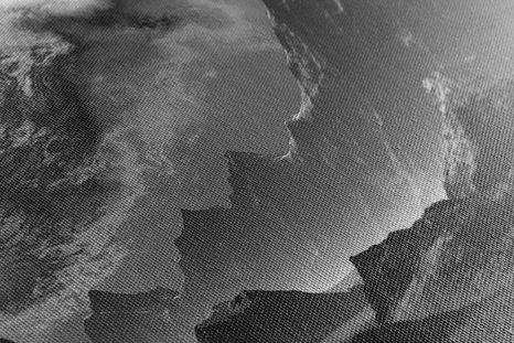 STAMPA SU TELA – PAESAGGIO FANTASTICO IN BIANCO E NERO - QUADRI BIANCO E NERO - STAMPE E QUADRI