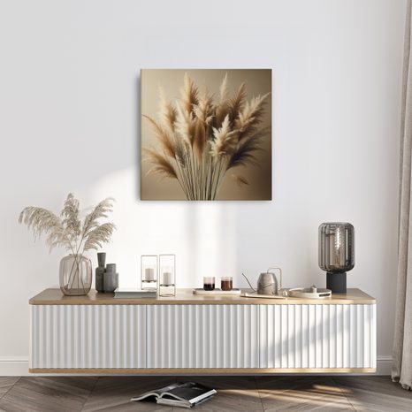 OBRAZ JEMNÉ STÉBLA PAMPOVÉ TRÁVY - OBRAZY TRÁVY - OBRAZY