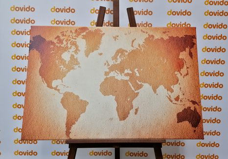 PARAFA KÉP VINTAGE VILÁG TÉRKÉP - PARAFA KÉPEK - KÉPEK