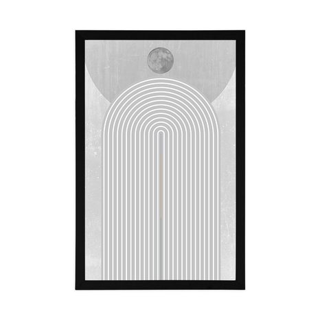 PLAGÁT MODERNÁ ŠEDÁ DÚHA MID-CENTURY - MOTÍVY Z NAŠEJ DIELNE - PLAGÁTY