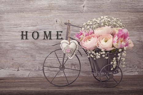 SAMOLEPIACA TAPETA KVETY VO VINTAGE VÁZE S NÁPISOM - SAMOLEPIACE TAPETY - TAPETY