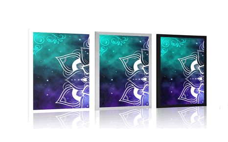 POSTER DETAIL MODERN MANDALA WITH AN ORIENTAL PATTERN - FENG SHUI - POSTERS