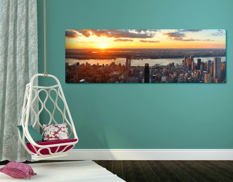 КАРТИНА НА ПЛАТНО – ВЕЛИКОЛЕПНА ПАНОРАМА НА НЮ ЙОРК - ГРАДСКИ КАРТИНИ - КАРТИНИ