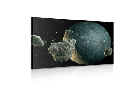 OBRAZ METEORITY V OKOLÍ PLANÉTY - OBRAZY VESMÍRU A HVIEZD - OBRAZY