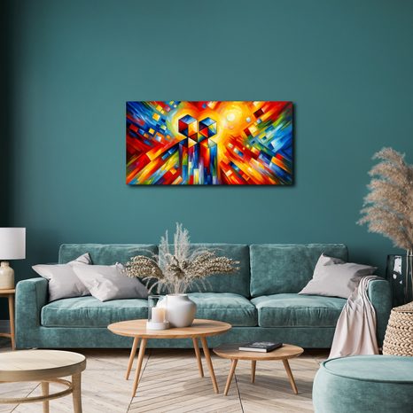 WANDBILD ABSTRAKTE UMARMUNG - WANDBILDER ABSTRAKTE FORMEN - BILDER