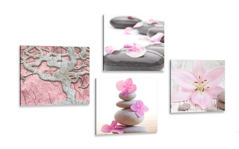 CANVAS PRINT SET FENG SHUI IN FINE DESIGN - SET OF PICTURES - PICTURES