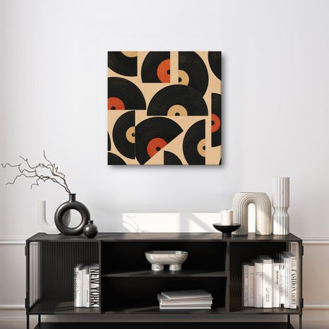 WANDBILD MUSIKALISCHE RETRO-SYMPHONIE - MUSIKBILDER - BILDER