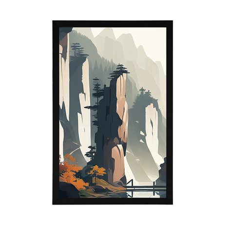 POSZTER A KÍNAI TIANZI HEGYRŐL. - HEGYET ÁBRÁZOLÓ POSZTEREK - POSZTEREK