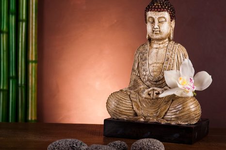 КАРТИНА НА ПЛАТНО – МЕДИТИРАЩ БУДА - ФЪН ШУЙ КАРТИНИ - КАРТИНИ