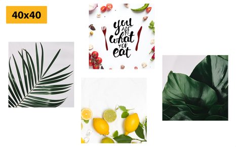 SET OBRAZŮ DO KUCHYNĚ V JEDINEČNÉM PROVEDENÍ - SESTAVY OBRAZŮ - OBRAZY