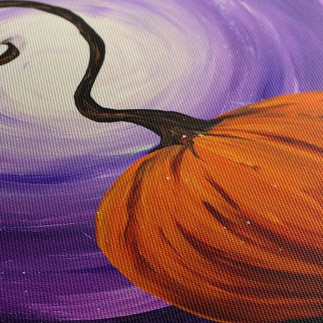 QUADRO SU TELA – ZUCCA MAGICA NELLA NOTTE - QUADRI HALLOWEEN E HORROR - STAMPE E QUADRI