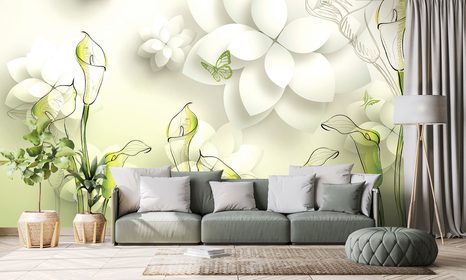 TAPETA ABSTRAKTNÍ KVĚTINY - ABSTRAKTNÍ TAPETY - TAPETY