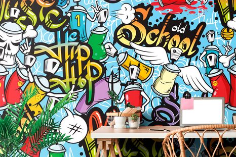 SAMOLEPÍCÍ TAPETA VESELÝ STREET ART - SAMOLEPÍCÍ TAPETY - TAPETY