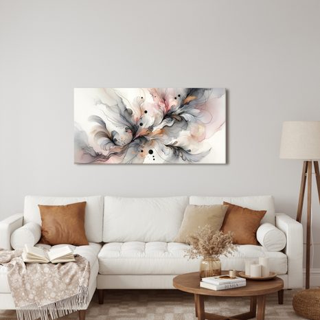 OBRAZ KVĚTINOVÉ LINIE V MLZE - PICTURES OF ABSTRACT SHAPES - PICTURES