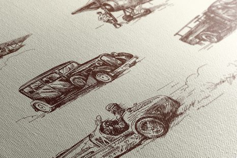 CANVAS PRINT RETRO MEANS OF TRANSPORT - VINTAGE AND RETRO PICTURES - PICTURES