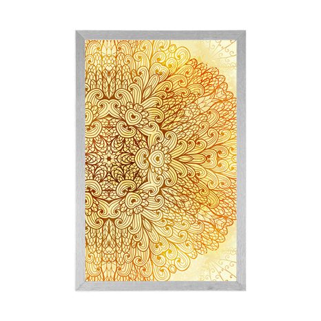 POSTER GOLDENES ETHNISCHES MANDALA - FENG SHUI - POSTER