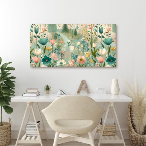 OBRAZ JARNÍ KVĚTY NA LESNÍ STEZCE - OBRAZY KVĚTŮ - OBRAZY