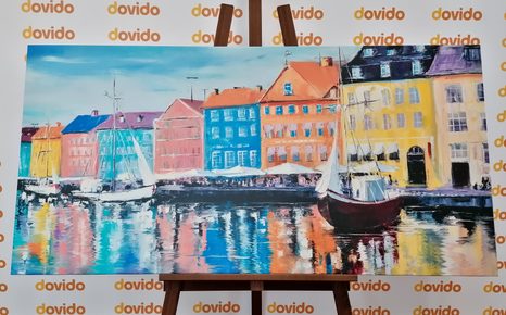 TABLOU PICTURĂ ÎN ULEI VENEȚIA - TABLOURI CU ORAȘE - TABLOURI