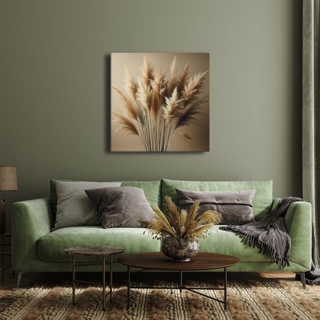 OBRAZ JEMNÉ STÉBLA PAMPOVÉ TRÁVY - OBRAZY TRÁVY - OBRAZY