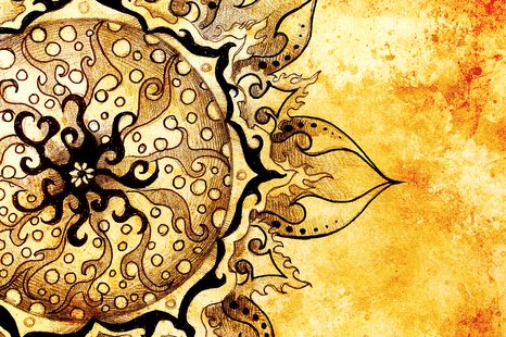 CARTA DA PARATI AUTOADESIVA – MANDALA CON TOCCO VINTAGE - CARTA DA PARATI AUTOADESIVE - CARTA DA PARATI