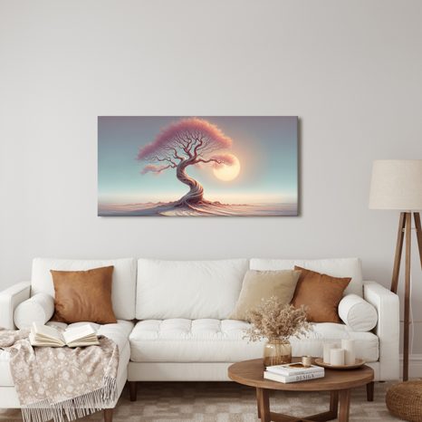 OBRAZ STROM ŽIVOTA V RŮŽOVÉM SVĚTLE - PICTURES - 🔥 TOTAL SALE 🔥