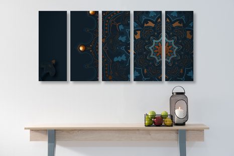 5-RÉSZES KÉP VAGÁNY MANDALA - FENG SHUI KÉPEK - KÉPEK