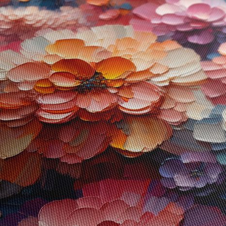 OBRAZ PESTROBAREVNÁ KVĚTINOVÁ HARMONIE - OBRAZY KVĚTŮ - OBRAZY