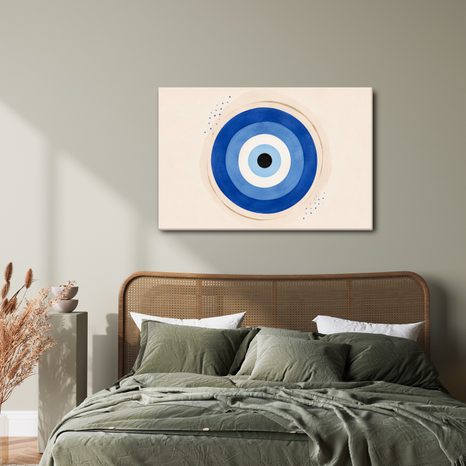 TABLEAU SUR TOILE – ŒIL PROTECTEUR BLEU - TABLEAUX PAR THÈME - TABLEAUX
