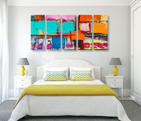 5-RÉSZES KÉP ABSZTRAKT DIZÁJN MŰVÉSZETE - ABSZTRAKT KÉPEK - KÉPEK