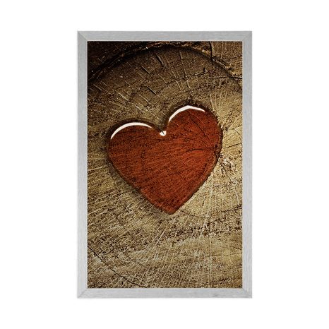 POSTER HERZ AUF DEM BAUMSTUMPF - NATUR - POSTER