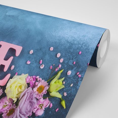 FOTOTAPETE AUFSCHRIFT LOVE - TAPETEN MIT ZITATEN UND SPRÜCHEN - TAPETEN