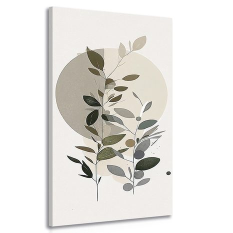 IMPRESSION SUR TOILE PLANTES MINIMALISTES AVEC UNE TOUCHE BOHÈME - IMPRESSIONS SUR TOILE ARBRES ET FEUILLES - IMPRESSION SUR TOILE