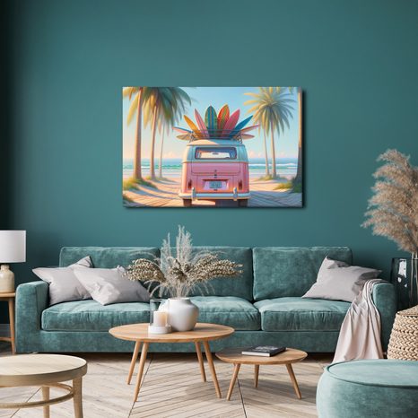 OBRAZ LÉTO V BARVÁCH SURFŮ - OBRAZY MOŘE A PLÁŽ - OBRAZY