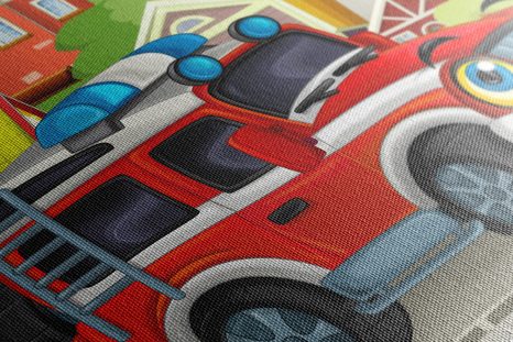 OBRAZ AUTÍČKO NA SILNICI - DĚTSKÉ OBRAZY - OBRAZY