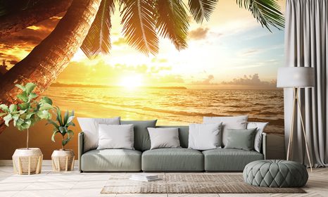 CARTA DA PARATI – ALBA SU SPIAGGIA CARAIBICA - CARTA DA PARATI NATURA - CARTA DA PARATI