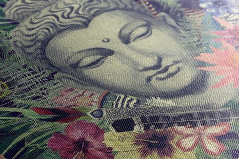 OBRAZ BUDHA NA EXOTICKÉM POZADÍ - OBRAZY FENG SHUI - OBRAZY