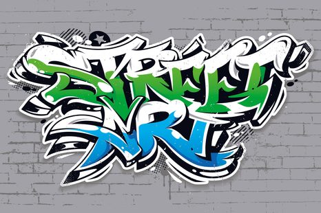 TAPETA S MODERNÍM NÁPISEM STREET ART - STREET ART TAPETY - TAPETY