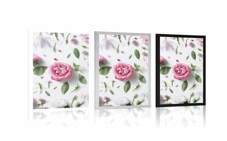 POSTER DELICATE FLORAL STILL LIFE - FLOWERS - POSTERS