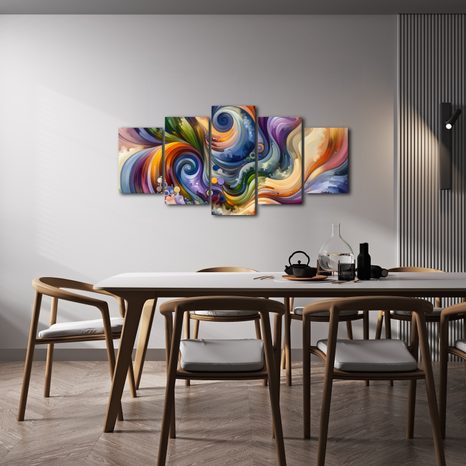 WANDBILD WIRBEL UNENDLICHER ENERGIE - WANDBILDER ABSTRAKTE FORMEN - BILDER