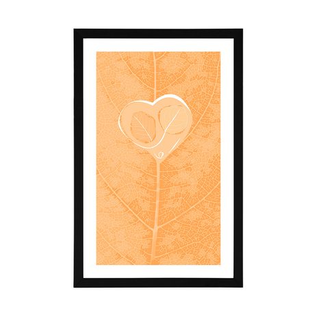 POSTER MIT PASSEPARTOUT BLATTDETAIL - MOTIVE AUS UNSERER WERKSTATT - POSTER