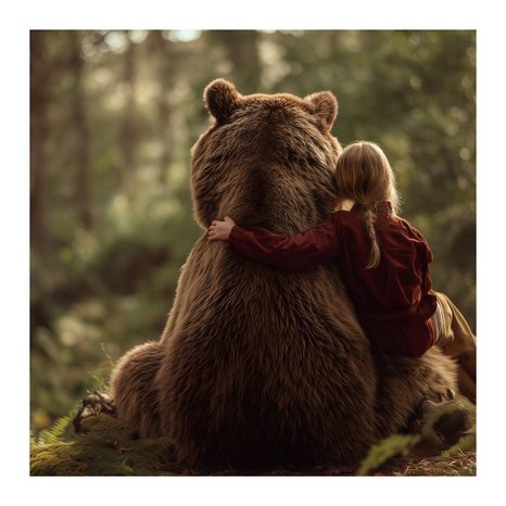 WANDBILD WALDHARMONIE - WANDBILDER BÄREN - BILDER